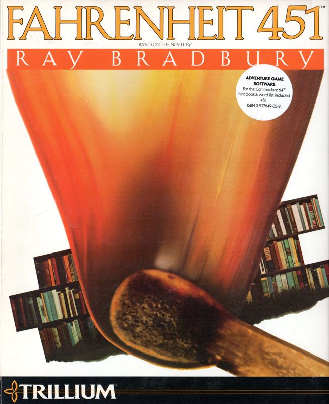 Fahrenheit 451 box art for Commodore 64